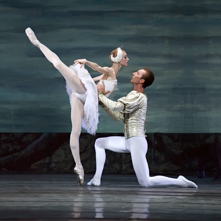 8465469 - chengdu - dec 24: swan lake ballet performed by russian royal ballet at jinsha theater december 24, 2008 in chengdu, china.