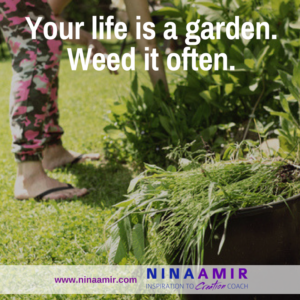 pull weeds in your garden