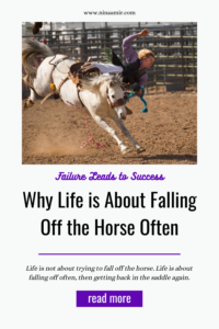 Image of a man falling off a horse with the blog post title beneath
