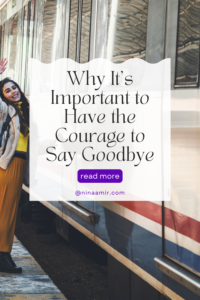 Image of a lady waving to a leaving train. Overwritten with the blog post title and website address.