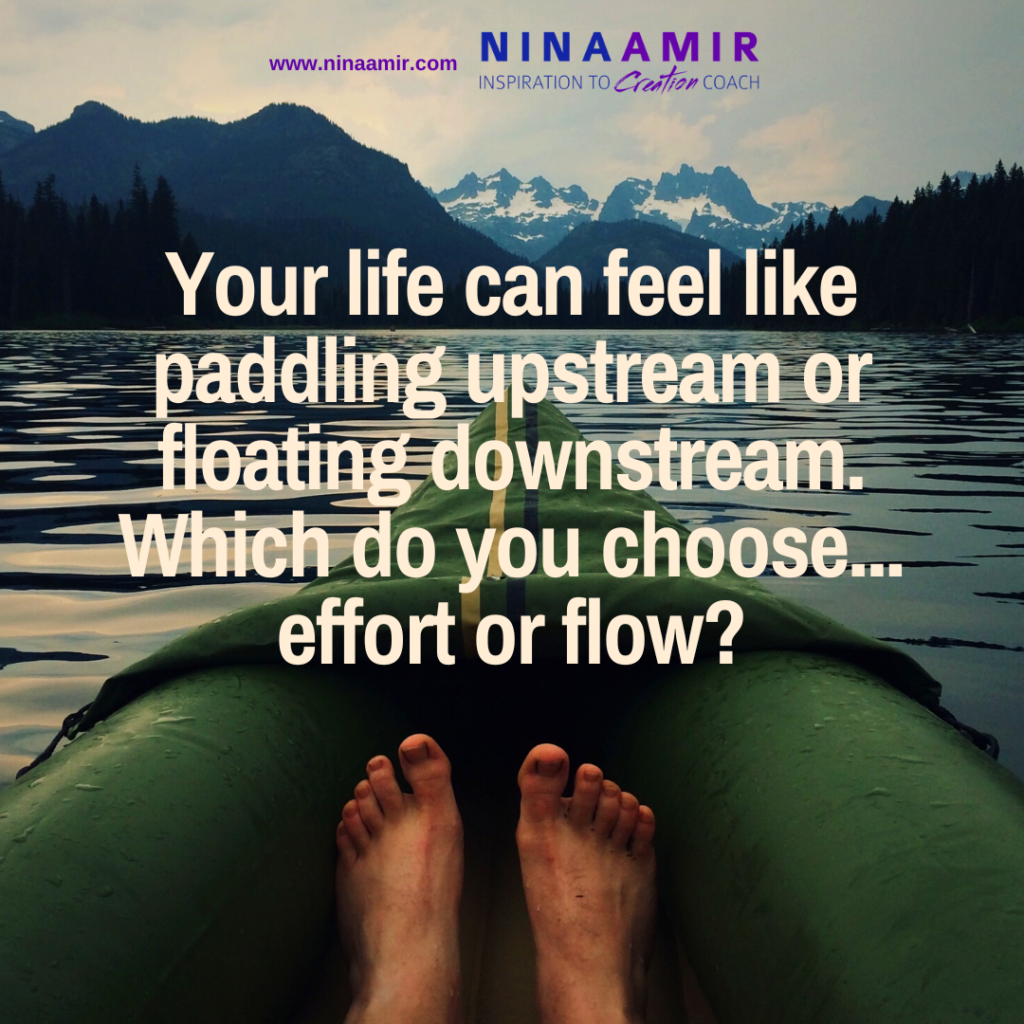 don't live life paddling upstream...flow downstream instead