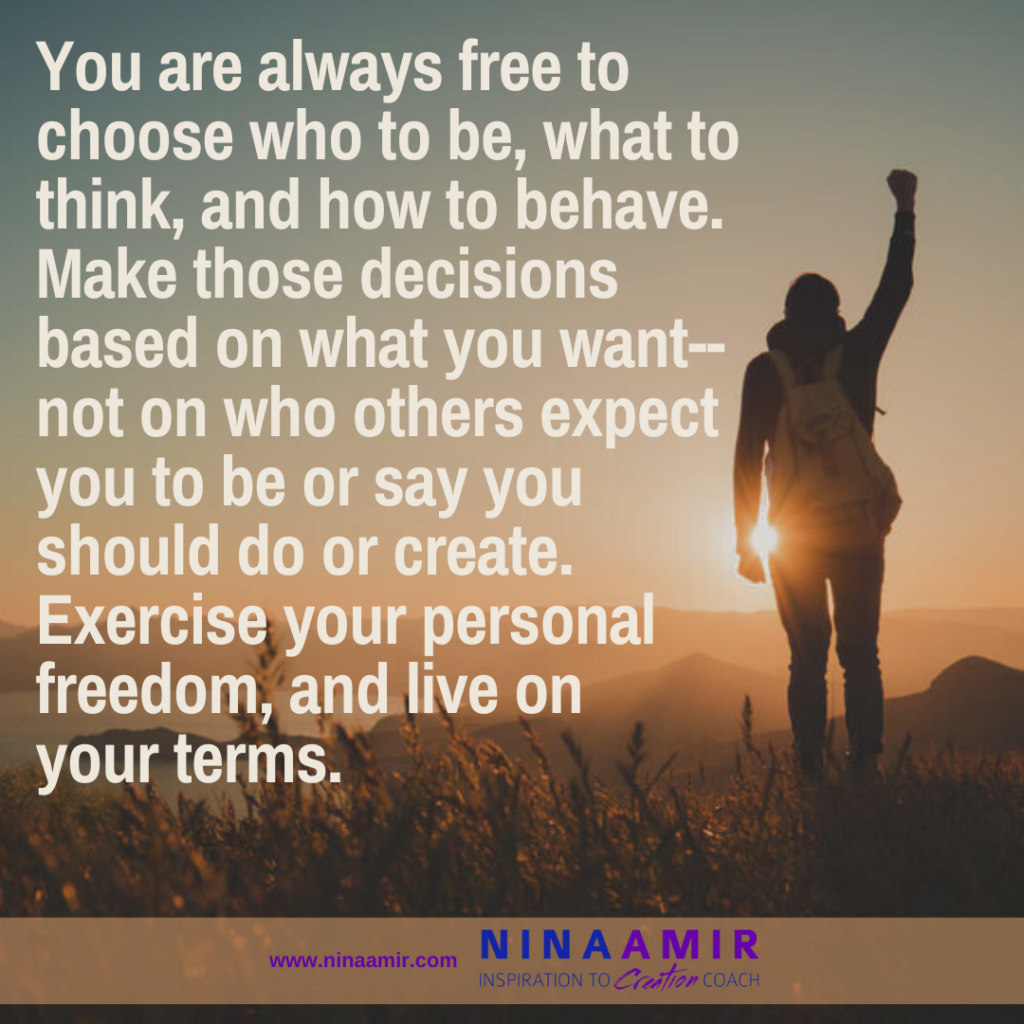 You have inherent personal freedom always