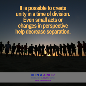 create more unity in a time of division