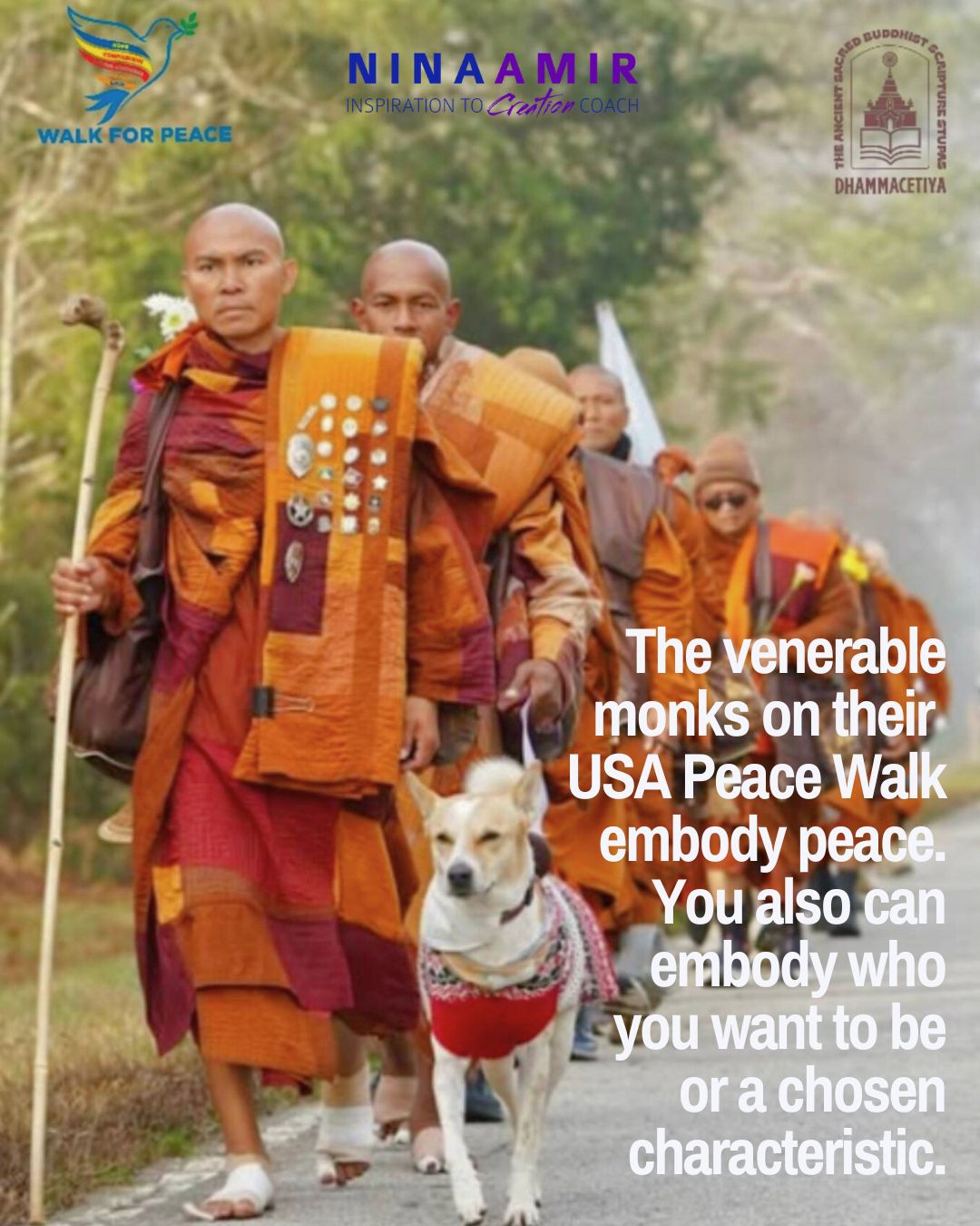 monks on USA Peace walk embody peace